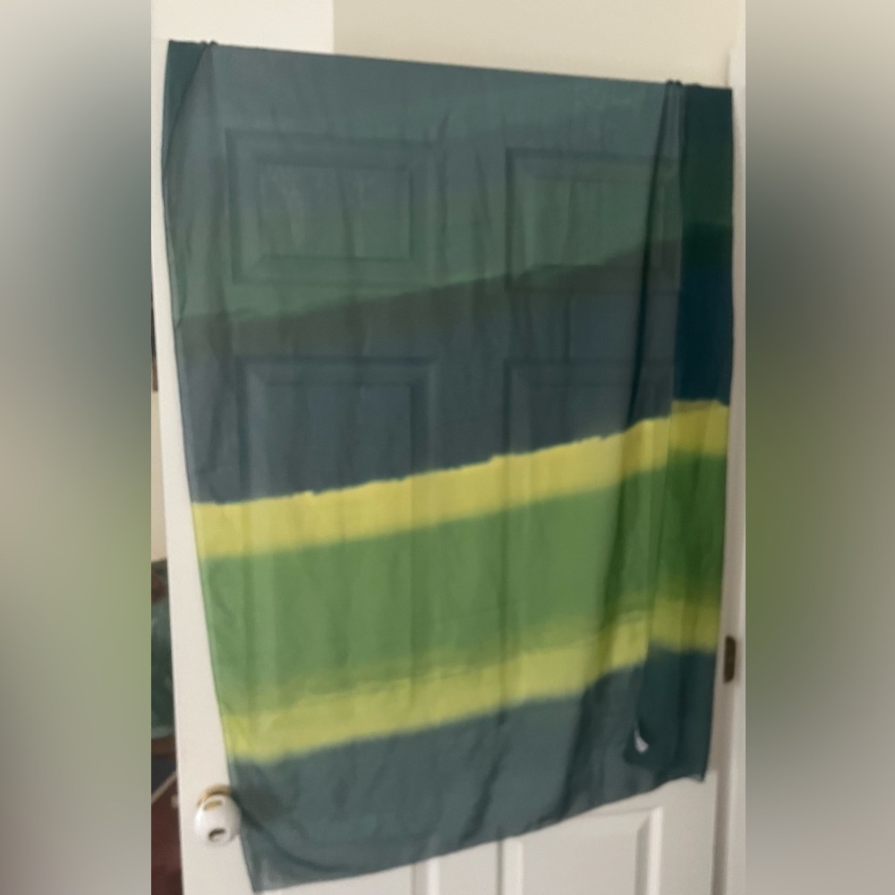 Striped Green and Blue Scarf